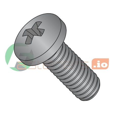 Newport Fasteners M4-0.70 x 8 mm Phillips Pan Machine Screw, Black Oxide Steel, 2000 PK 793482